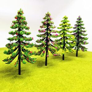 Colorful Tree Powder Model Tree Tufted for DIY Miniature Lowland Model Shrub Bushy Tuft Architecture Building Model Railway Fairy Garden Diorama Scenery (Rose Pink)