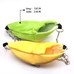 CONSIO 2 Pieces Rat Hammock Banana Hamster Bed House Hammock - Warm Swing - Hanging Soft Bed Mat - for Hamster Parrot Squirrel Guinea Pig Chinchillas Playing and Sleeping