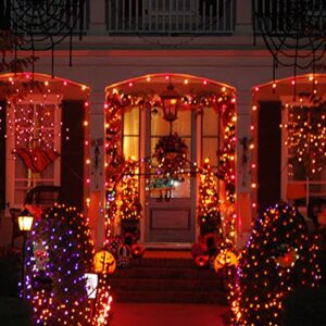 Dazzle Bright Halloween 20 FT 60 LED Battery Operated Fairy String Lights + 10 LED RGB Flashing Eyes String Halloween Lights