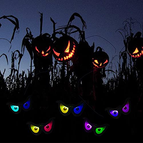 Dazzle Bright Halloween 20 FT 60 LED Battery Operated Fairy String Lights + 10 LED RGB Flashing Eyes String Halloween Lights