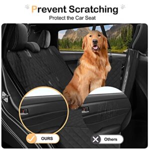 Dog Car Seat Cover for Back Seat, Travel Car Seat Covers Protector for Large Dogs for SUV Trucks Black