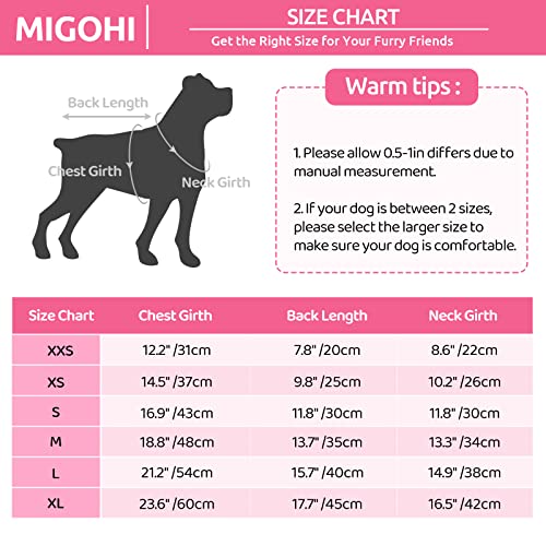 MIGOHI Small Dog Coat, Waterproof Puppy Down Jacket Padded Vest with Hooded for Cold Weather, Reflective Dog Winter Coat Snowproof Dog Jackets with 4 Legs Pet Apparel for Small Medium Dogs, Blue XS