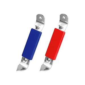 2pcs Magnetic Bottle Openers, Can Tapper Magnetic Can Opener Manual Bottle Punch Opener for Beer Bottles Cans Beverages (Red, Dark Blue)