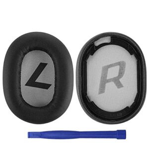 backbeat pro 2 ear pads, replacement protein leather earpads ear cushions earmuffs repair parts for plantronics backbeat pro 2 se special edition voyager 8200 uc headsets - black