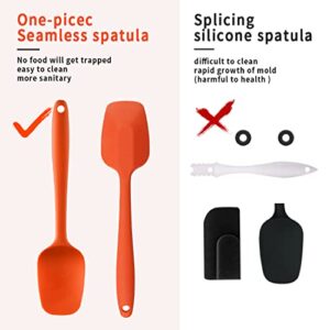 Silicone Spatula,Spatulas Silicone Heat Resistant,6 PCS silicone cooking utensils set,Non-Stick and Non-Scratch Spatula Set,Stainless Steel Core,Great Grips Spatulas for Cooking,Baking and Mixing