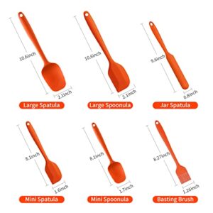 Silicone Spatula,Spatulas Silicone Heat Resistant,6 PCS silicone cooking utensils set,Non-Stick and Non-Scratch Spatula Set,Stainless Steel Core,Great Grips Spatulas for Cooking,Baking and Mixing