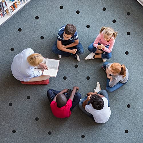 IKAYAS 50 Pcs 2 Inch Black Carpet Spot Markers Floor Dots Small Floor Circles Spots for Classroom Decoration Teacher Preshool Kids Supplies