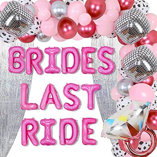 JeVenis Brides Last Ride Balloons Brides Last Rodeo Decoration Nashville Bachelorette Party Decorations Disco Cowgirl Bachelorette Decoration Lets Go Girls Decoration