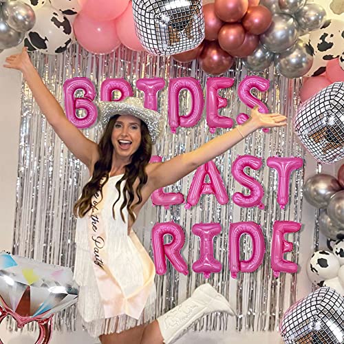 JeVenis Brides Last Ride Balloons Brides Last Rodeo Decoration Nashville Bachelorette Party Decorations Disco Cowgirl Bachelorette Decoration Lets Go Girls Decoration