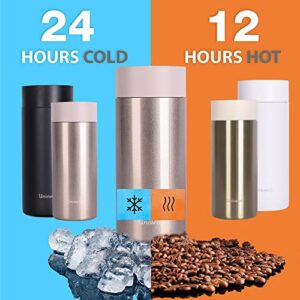 UNISWEET Stainless Steel Insulated Travel Mug for Coffee Double Wall Thermal Cup for Tea Lightweight Sports Water Thermos Bottle with Leak