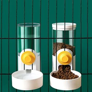 2 PCS Pet Dog Cat Hanging Automatic Feeders Drinking Bowls 40oz,Auto Gravity Pet Feeder and Water Set,Cage Pet Feeding Bowls Dispenser for Cats Dogs Puppy, Rabbit Hamsters Chinchilla Hedgehog Ferret