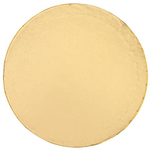 MAHIONG 10 Pack 12 Inch Round Cake Drums, Reusable 1/2 Inch Thickness Gold Cake Boards Circles with Professional Smooth Straight Edges, Round Cake Circles Cake Base for Display Cake Baking Supplies