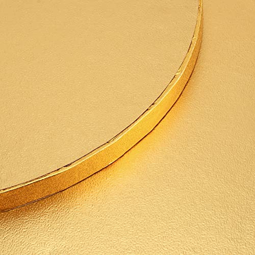 MAHIONG 10 Pack 12 Inch Round Cake Drums, Reusable 1/2 Inch Thickness Gold Cake Boards Circles with Professional Smooth Straight Edges, Round Cake Circles Cake Base for Display Cake Baking Supplies