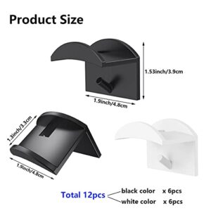 MOODKEY 12PACK Adhesive Hat Hooks for Wall Hat Hangers Hat Rack for Baseball Caps Hat Holder Wall Mount Hat Organizer Minimalist Cap Hangers Display for Wall Door Closet Office