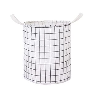 kiskick multipurpose laundry basket large capacity waterproof laundry basket with handle space-saving foldable clothes laundry bucket for home white
