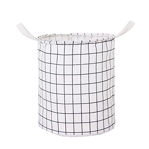 kiskick Multipurpose Laundry Basket Large Capacity Waterproof Laundry Basket with Handle Space-Saving Foldable Clothes Laundry Bucket for Home White