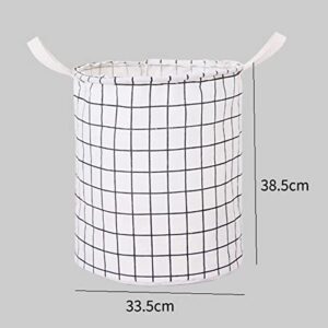 kiskick Multipurpose Laundry Basket Large Capacity Waterproof Laundry Basket with Handle Space-Saving Foldable Clothes Laundry Bucket for Home White