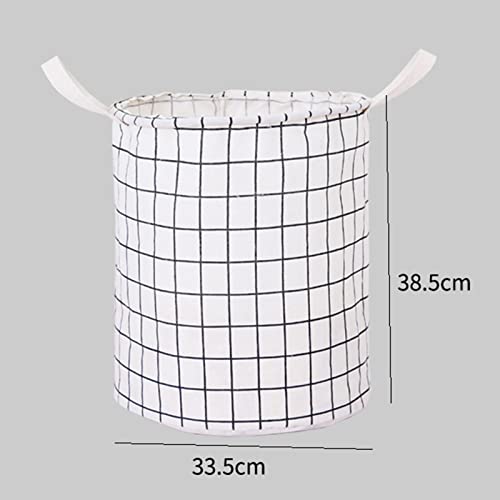 kiskick Multipurpose Laundry Basket Large Capacity Waterproof Laundry Basket with Handle Space-Saving Foldable Clothes Laundry Bucket for Home White