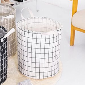 kiskick Multipurpose Laundry Basket Large Capacity Waterproof Laundry Basket with Handle Space-Saving Foldable Clothes Laundry Bucket for Home White