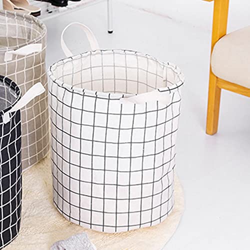 kiskick Multipurpose Laundry Basket Large Capacity Waterproof Laundry Basket with Handle Space-Saving Foldable Clothes Laundry Bucket for Home White