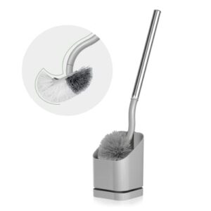 setsail toilet brush compact size toilet bowl brush and holder curved handle small size toilet brushes for bathroom dense and durable toilet cleaner brush for deep cleaning