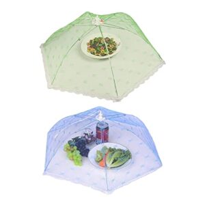 food covers for outside, 23.6 inches food tent 2 pack, food covers for outdoors mesh screen suitable for parties, picnics, bbq
