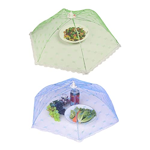 Food Covers for Outside, 23.6 Inches Food Tent 2 Pack, Food Covers for Outdoors Mesh Screen Suitable for Parties, Picnics, BBQ