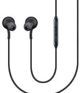 SAMSUNG AKG Earbuds Original 3.5mm in-Ear Earbud Headphones with Remote & Mic for Galaxy A71, A31, Galaxy S10, S10e, Note 10, Note 10+, S10 Plus, S9 - Includes Pouch and LED Keychain - Black