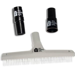 all parts etc. shag carpet rake floor brush vacuum attachment for shaggy rugs, shag rug rake to fluff carpet includes two adapters for 1 3/8” & 1.5" - compatible with hoover, miele, oreck, & shop vac