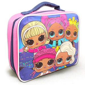 LOL Surprise Mini Backpack with Lunch Box Set - 4 Pc Bundle with 12" LOL Surprise Backpack with Reversible Sequins, Lunch Bag, Stickers, More | LOL Backpack for Girls