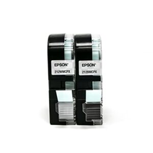 Epson LabelWorks InvisiLabels Bundle - 2 Clear 1/2" (12mm) Tapes - 212BMCPX, 212WMCPX