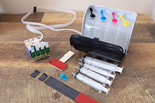 inkxpro Remanufactured Empty Ink System CISS Kit for T252XL Fit for Workforce WF-7720 WF-7710 WF-7210 WF-7620 WF-7610 WF-7110 WF-3640 WF-3620 Printer for Sublimation or Regular Printing.