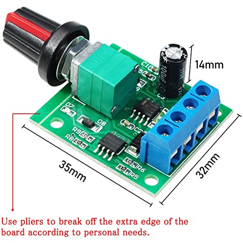 2PCS Mini DC Motor PWM Speed Controller DC 5V-35V 5A Speed Adjustable Switch Module PWM DC Motor Speed Switch Controller LED Volt Regulator