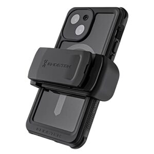 Ghostek UNIVERSAL HOLSTER with 360-Degree Swivel Belt Clip and Built-In Kickstand Designed to Fit Any Phone or Case up to 3.7-IN Wide with Rubberized Sides to Keep Your Device Secure (2nd-Gen) (Black)