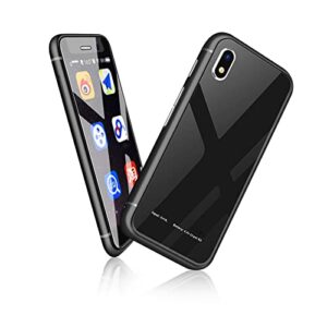 ashata palm mobile phone, 4g fingerprint unlocked smartphone with 2.5in screen, wifi gps bt, 2gb ram 8gb rom, mini android cellpohone, 1580mah battery(black)