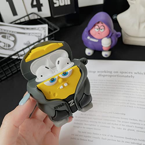 CHNLML AirPod 2/1 Case Unique Design Funny Fun Kawaii 3D Cute Cartoon Funny Characters Advanced Soft Silicone AirPods Case Cover Suitable for Men and Women (2 Pcs)