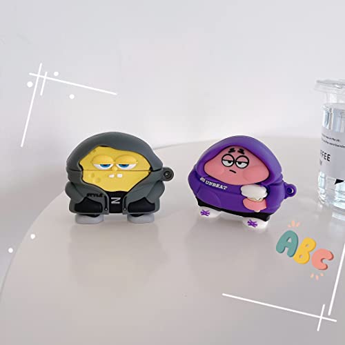 [2Pack] AirPods Pro Cartoon Character Case,Unique Design Funny Fun Kawaii 3D Cute Cartoon Funny Characters Advanced Soft Silicone AirPods Pro Case Cover Suitable for Men and Women