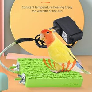 Warm Pet Perch Stand, Safe Heating Bird Perch Platform Constant Temp 5W Toxic Free for Hamster US Plug 100‑240V