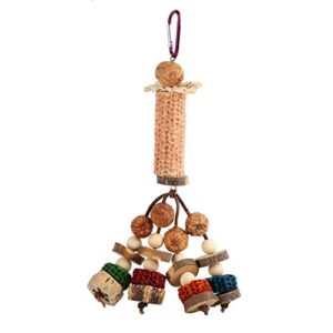 GLOGLOW Parrot Chewing Toy, Corn Cob Nuts Wooden Blocks Bite Toy for Small Medium Parrots Parakeets Conures Cockatiel Lovebirds