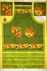 flashphoenix quality sewing fabric - autumn fabric leaves fall sunflower 100% cotton apron project 29 x 44 inch panel