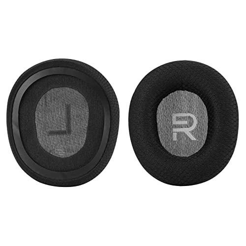 Geekria Comfort Mesh Fabric Replacement Ear Pads for SteelSeries Arctis Nova Pro Wired, Arctis Nova 1, Arctis Nova 3, Arctis Nova 7 Headset Earpads, Ear Cups Cover Repair Parts (Black)