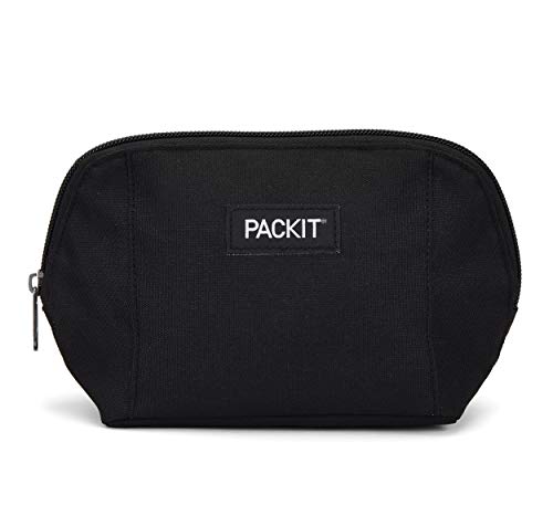 PackIt Freezable Classic Lunch Box, Black & Freezable Snack Bag, Black