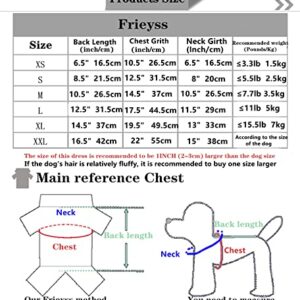 Frieyss Winter Puppy Dog Coat Waterproof Pet Clothes Windproof Dog Snowsuit Warm Fleece Padded Winter Pet Clothes for Small Dogs(Winter Glod, Small)