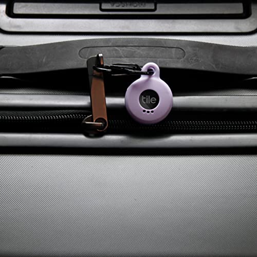 Silicone Case for Tile Sticker 2022 with Keychains, 2 Pack Anti-Scratch Protective Cover with Carabiner (Pink/Purple)