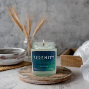 Scented Candles For Home | SERENITY CANDLE | Candles For Women | Candle Gifts | Lavender + Chamomile | STRONGLY SCENTED | Handcrafted Usa (Premium Wax, 8oz)