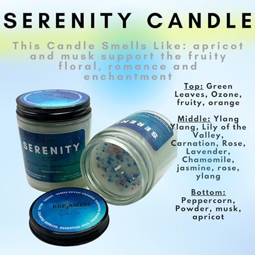 Scented Candles For Home | SERENITY CANDLE | Candles For Women | Candle Gifts | Lavender + Chamomile | STRONGLY SCENTED | Handcrafted Usa (Premium Wax, 8oz)