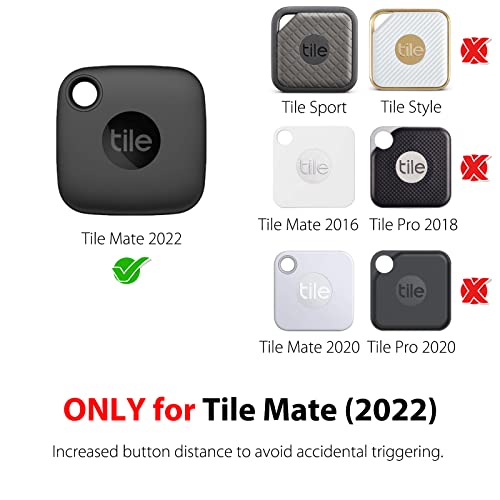 Silicone Case for Tile Mate 2022 with Keychains, 2 Pack Anti-Scratch Protective Cover with Carabiner (Navy/White)