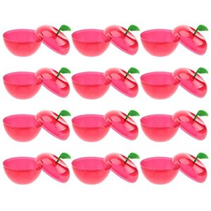 healvian 24pcs apple shape candy box christmas apple container plastic chocolate box gift fillable balls red apple container
