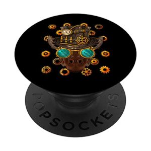 steampunk giraffe medieval victorian steam powered animal popsockets swappable popgrip
