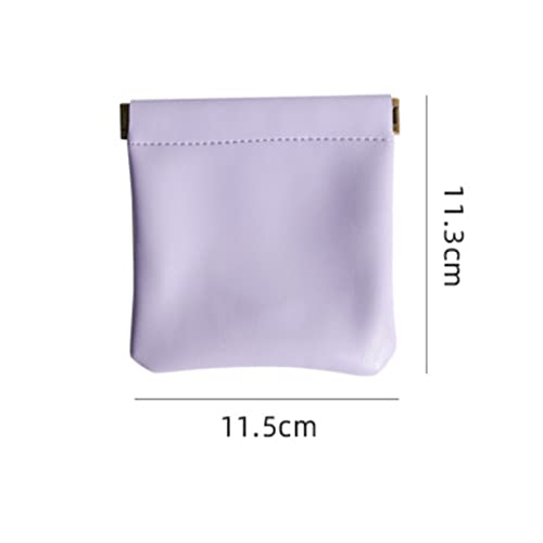 PGYXGS 1x Earphone Carrying Pouch Portable Square PU Earbuds Case Headphone Storage Bag Small Mini Pocket Compatible with Lipstick Card Coin Zipper 11.5*11.3cm - Green